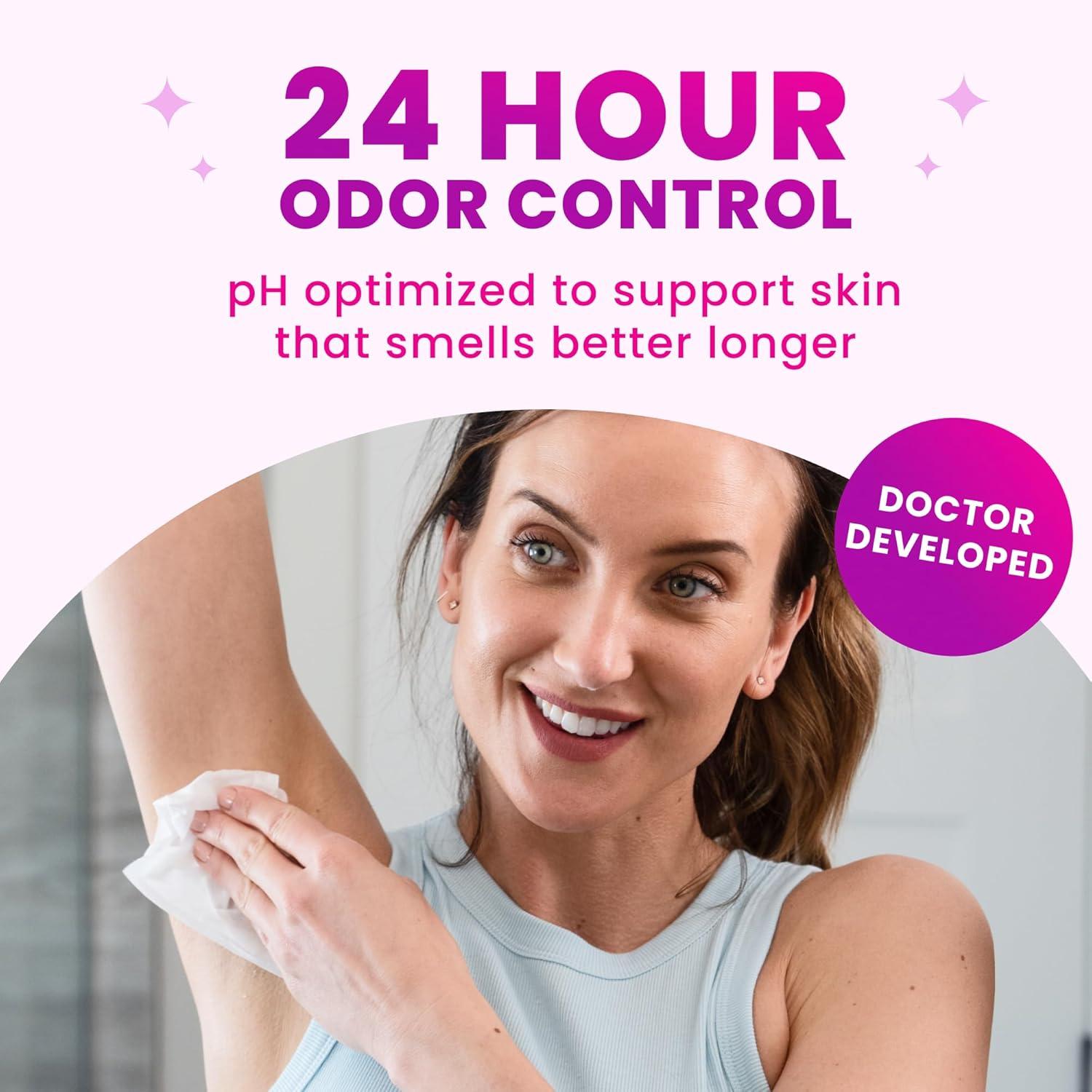 image:imageLume Acidified Deodorant Wipes 24 Hour Odor Control Whole Body Deodorant Wipes Aluminum Free Baking Soda Free Skin Loving Flushable 15 Count 3 Pack Soft PowderCool Cucumber