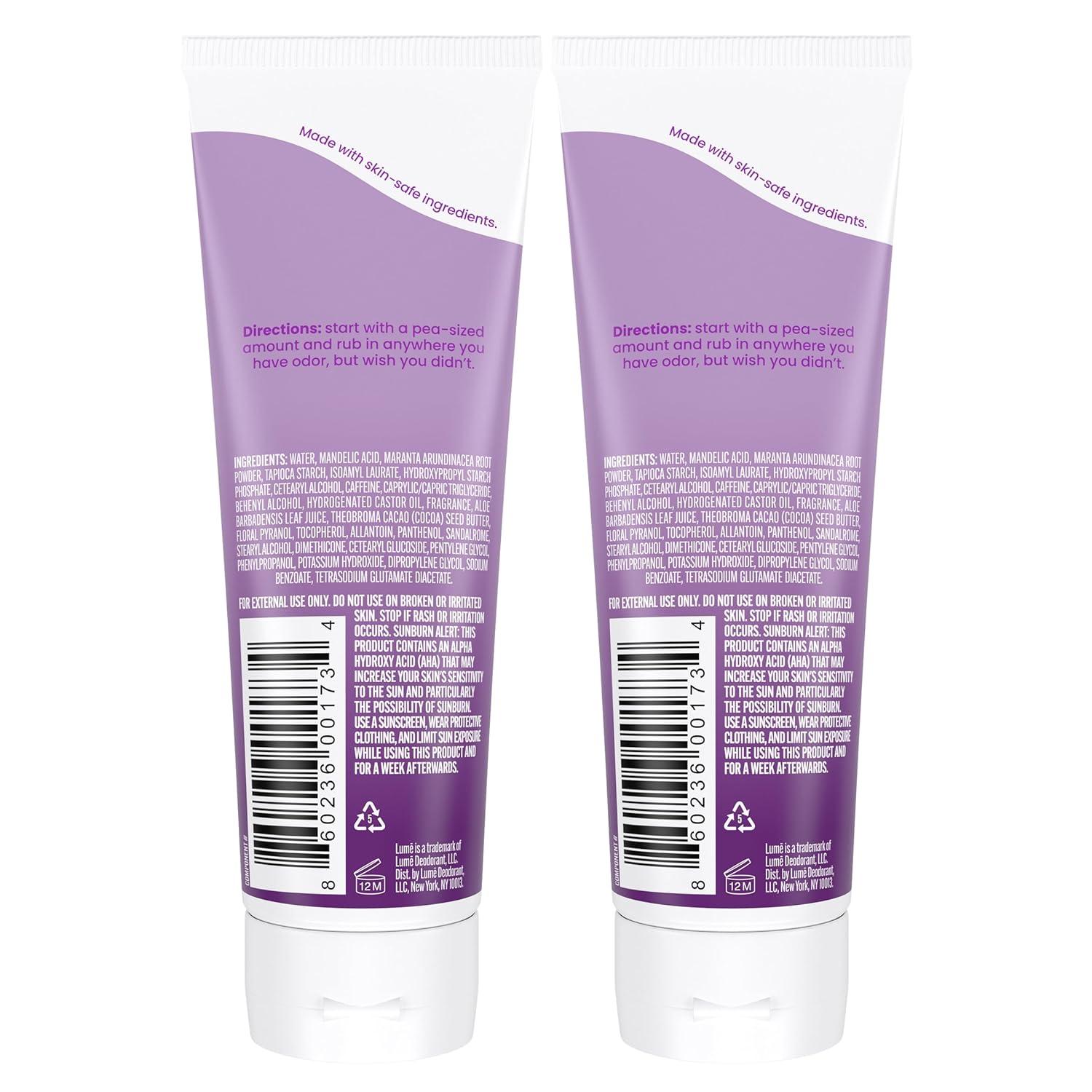 image:imageLume Whole Body Deodorant Invisible Cream Tube 72 Hour Odor Control Aluminum Free Baking Soda Free Skin Safe 30 ounce Soft PowderLavender Sage