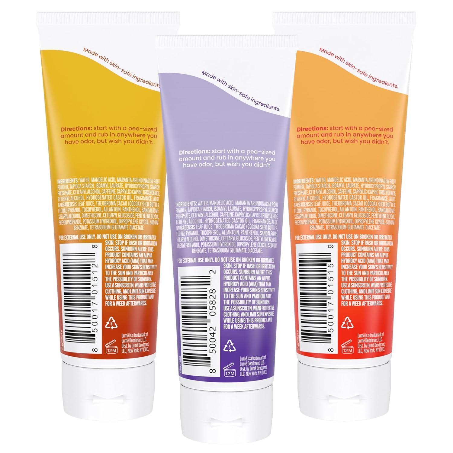 image:imageLume Whole Body Deodorant Invisible Cream Tube 72 Hour Odor Control Aluminum Free Baking Soda Free Skin Safe 30 ounce Soft PowderToasted Coconut Soft Powder Clean Tangerine