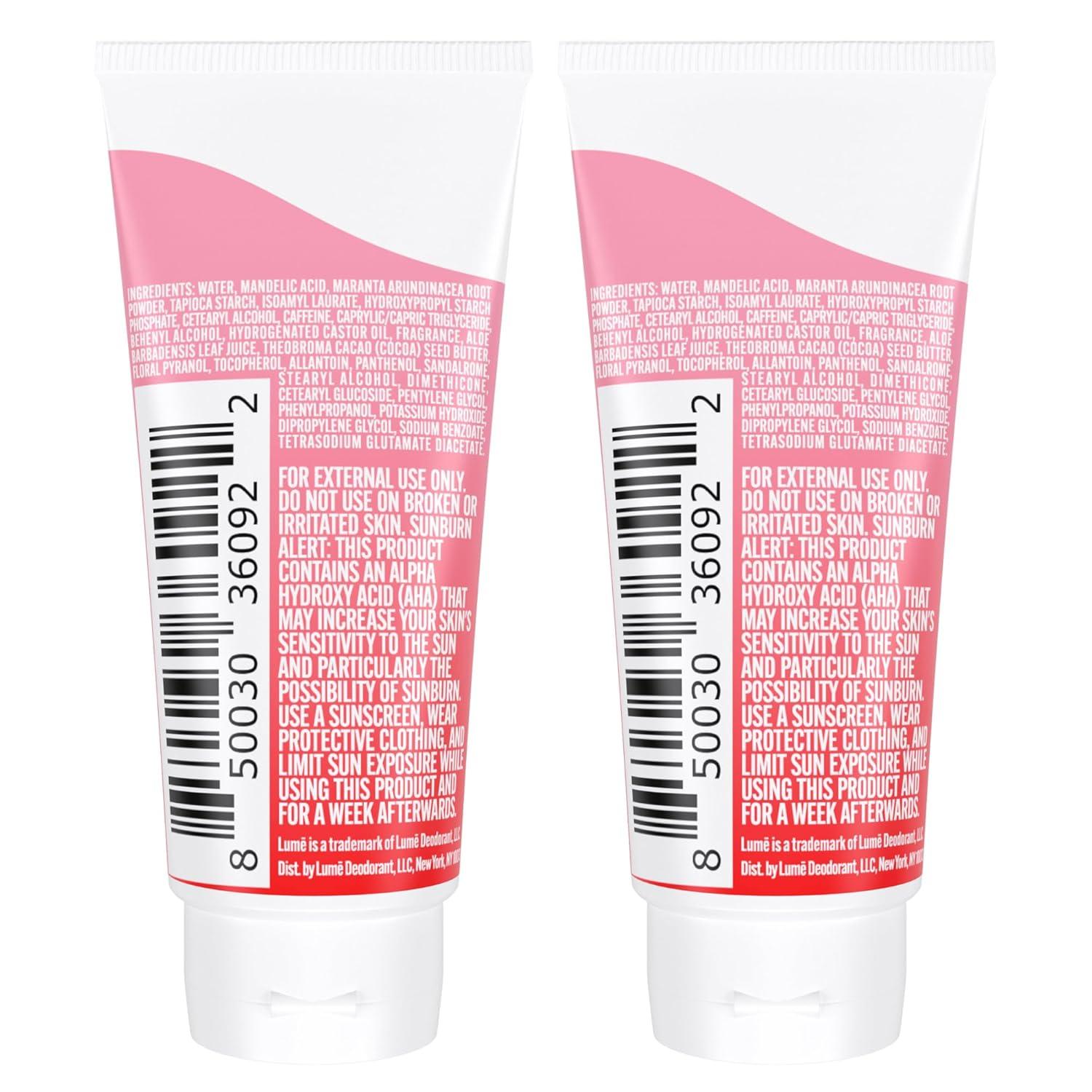 image:imageLume Whole Body Deodorant 5 Pack Sampler Invisible Cream Minis 72 Hour Odor Control Aluminum amp Baking Soda Free Clean Tangerine Lavender Sage Peony Rose Toasted Coconut UnscentedPeony Rose