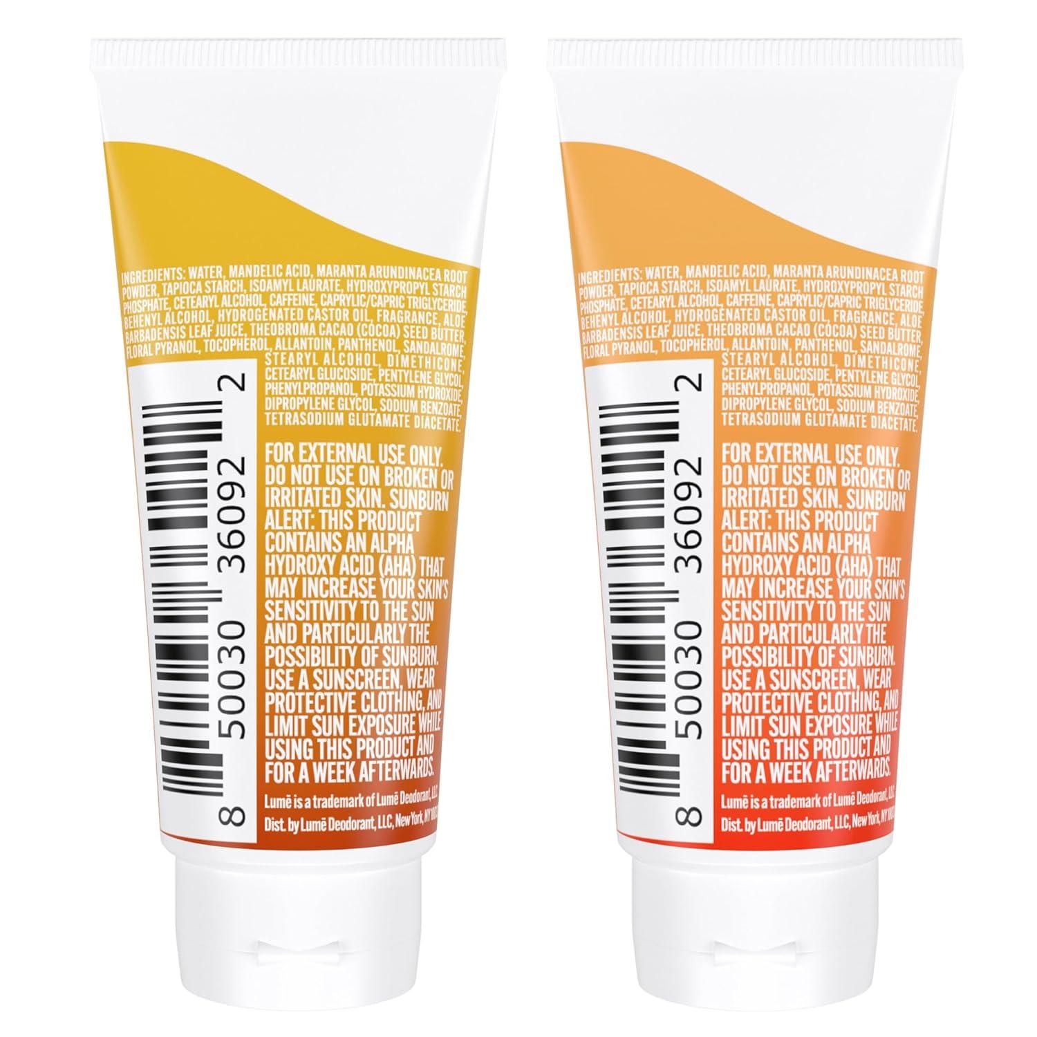 image:imageLume Whole Body Deodorant 5 Pack Sampler Invisible Cream Minis 72 Hour Odor Control Aluminum amp Baking Soda Free Clean Tangerine Lavender Sage Peony Rose Toasted Coconut UnscentedToasted Coconut Clean Tangerine
