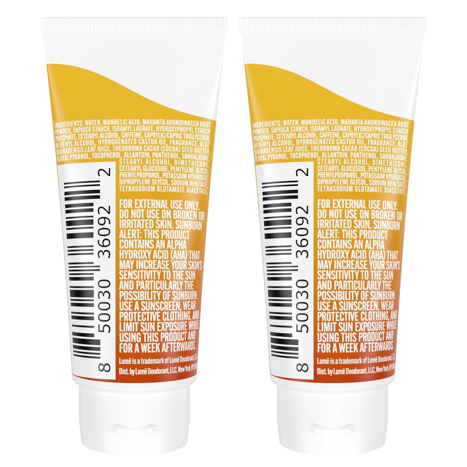 image:imageLume Whole Body Deodorant 5 Pack Sampler Invisible Cream Minis 72 Hour Odor Control Aluminum amp Baking Soda Free Clean Tangerine Lavender Sage Peony Rose Toasted Coconut UnscentedToasted Coconut
