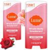 Lume Whole Body Deodorant – Invisible Cream Stick – 72 Hour Odor Control – Aluminum Free, Baking Soda Free, Skin Safe – 2.2 Ounce (Pack of 2) (Toasted Coconut)(Peony Rose)