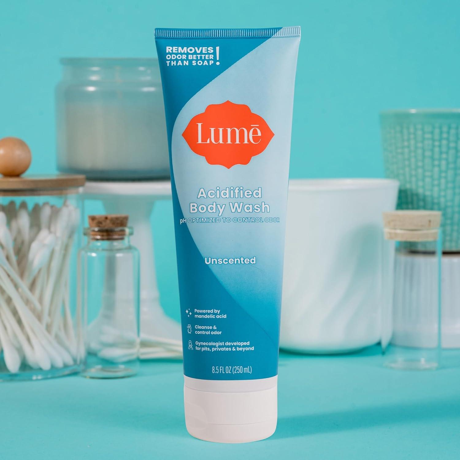 image:imageLume Acidified Body Wash 24 Hour Odor Control Removes Odor Better than Soap Moisturizing Formula SLS Free Paraben Free Safe For Sensitive Skin 85 ounce Clean TangerineUnscented