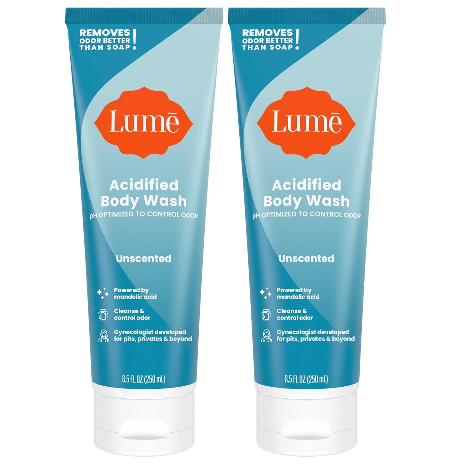 image:imageLume Acidified Body Wash 24 Hour Odor Control Removes Odor Better than Soap Moisturizing Formula SLS Free Paraben Free Safe For Sensitive Skin 85 ounce Clean TangerineUnscented