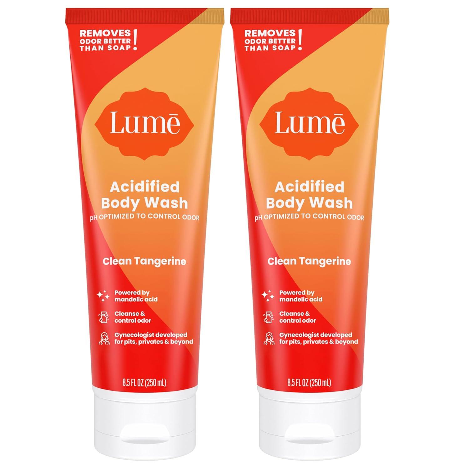 image:imageLume Acidified Body Wash 24 Hour Odor Control Removes Odor Better than Soap Moisturizing Formula SLS Free Paraben Free Safe For Sensitive Skin 85 ounce Clean TangerineClean Tangerine