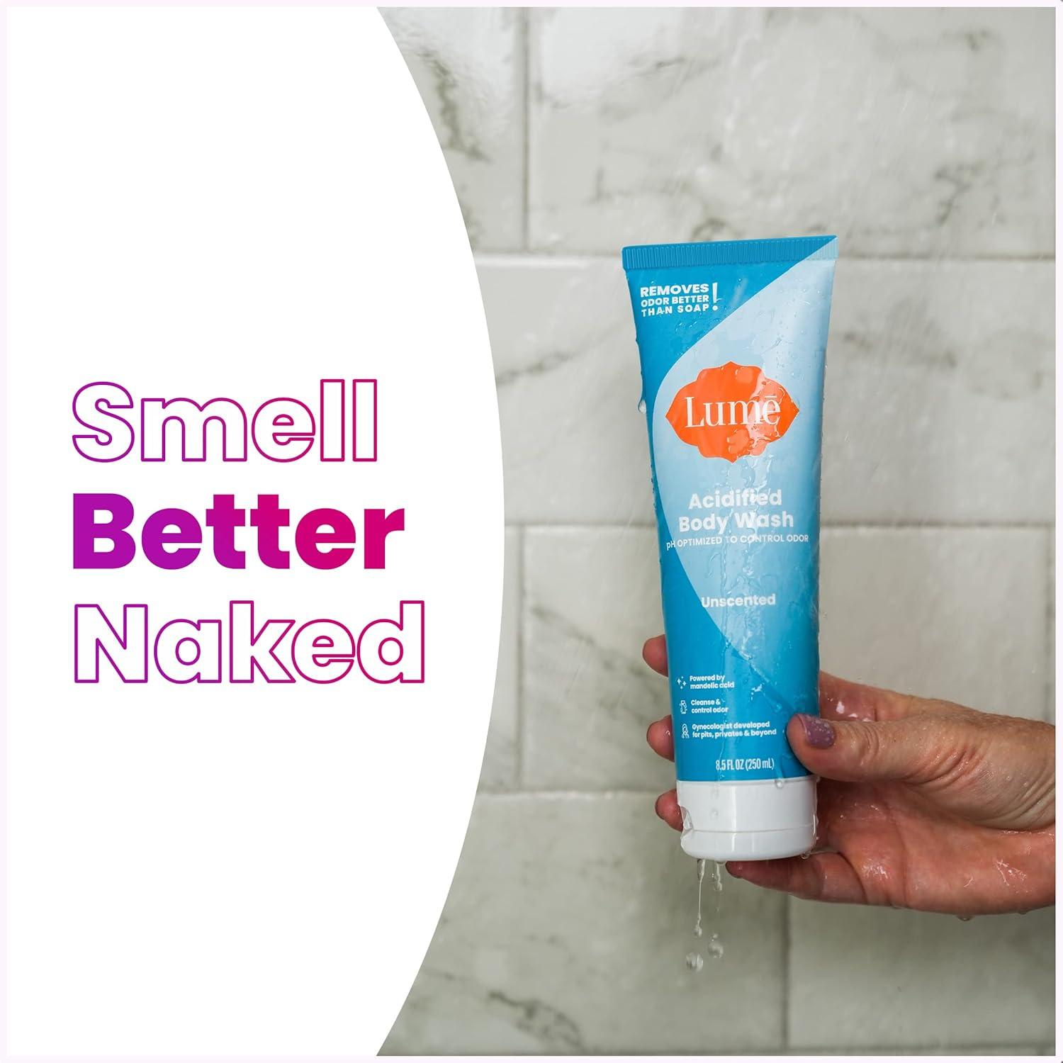image:imageLume Acidified Body Wash 24 Hour Odor Control Removes Odor Better than Soap Moisturizing Formula SLS Free Paraben Free Safe For Sensitive Skin 85 ounce Clean TangerineUnscented