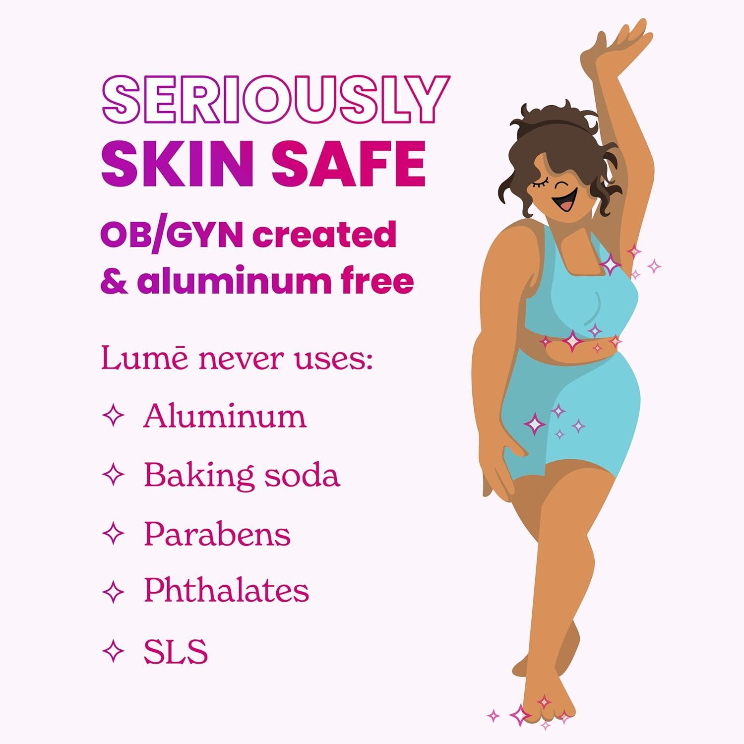 image:imageLume Acidified Deodorant Wipes 24 Hour Odor Control Aluminum Free Baking Soda Free Skin Loving 45 Count Pack of 1 Cool Cucumber