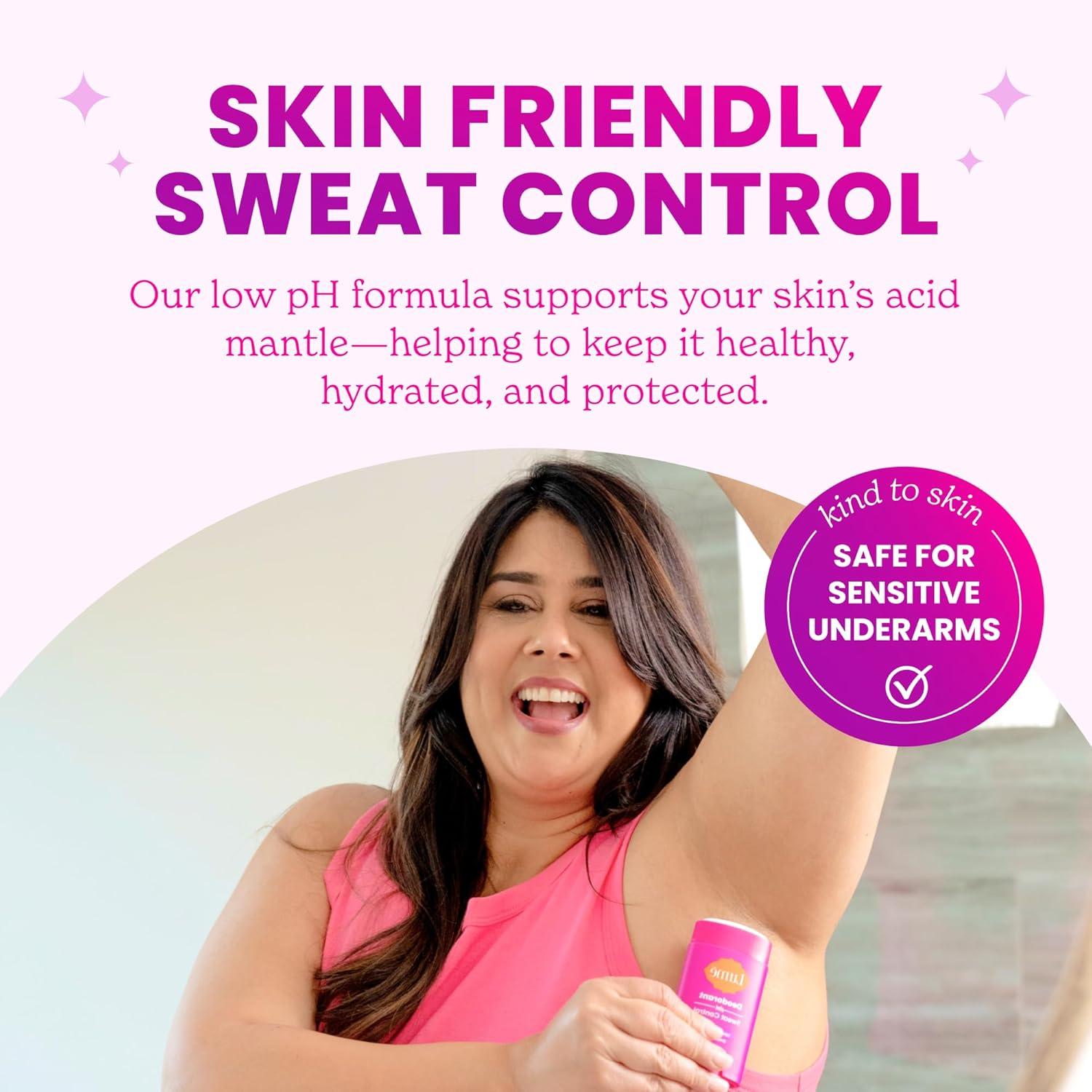image:imageLume Deodorant Plus Sweat Control Smooth Solid Stick Maximum Strength Antiperspirant 72 Hour Odor And Sweat Control Baking Soda Free Skin Loving 26 ounce Fresh Spring Pack of 2Lavender Sage