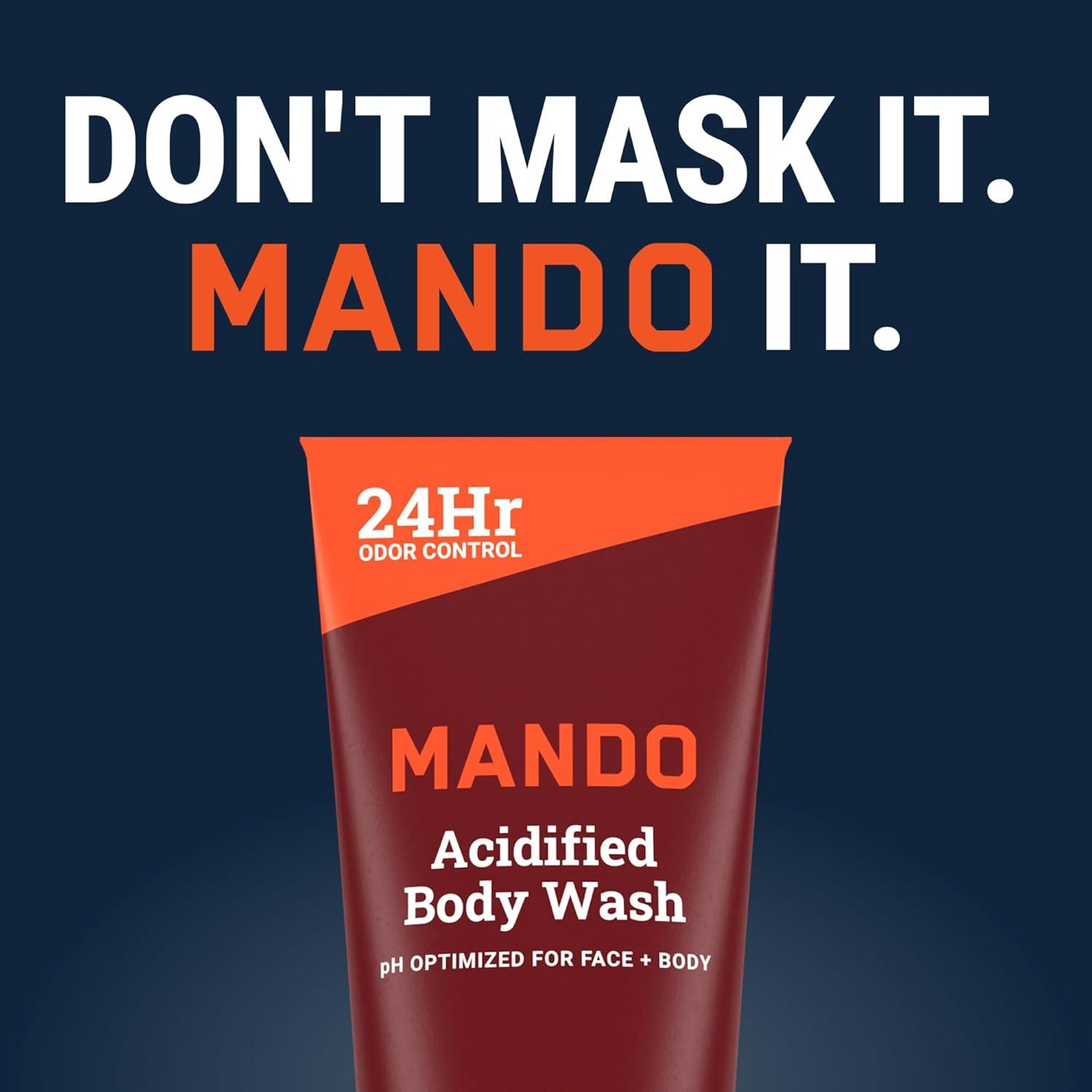 image:imageMando Odor Shield Body Wash 24 Hour Control Removes Odor Better than Soap SLS and Paraben Free Skin Safe 85 Ounce Pro SportBourbon Leather
