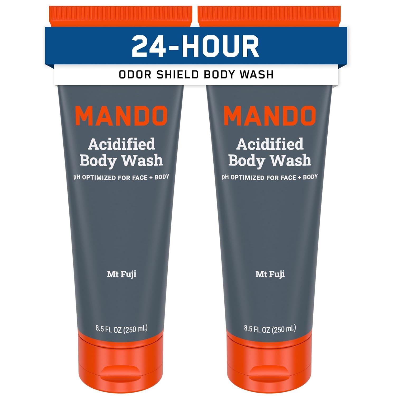 image:imageMando Odor Shield Body Wash 24 Hour Control Removes Odor Better than Soap SLS and Paraben Free Skin Safe 85 Ounce Pro SportMt Fuji
