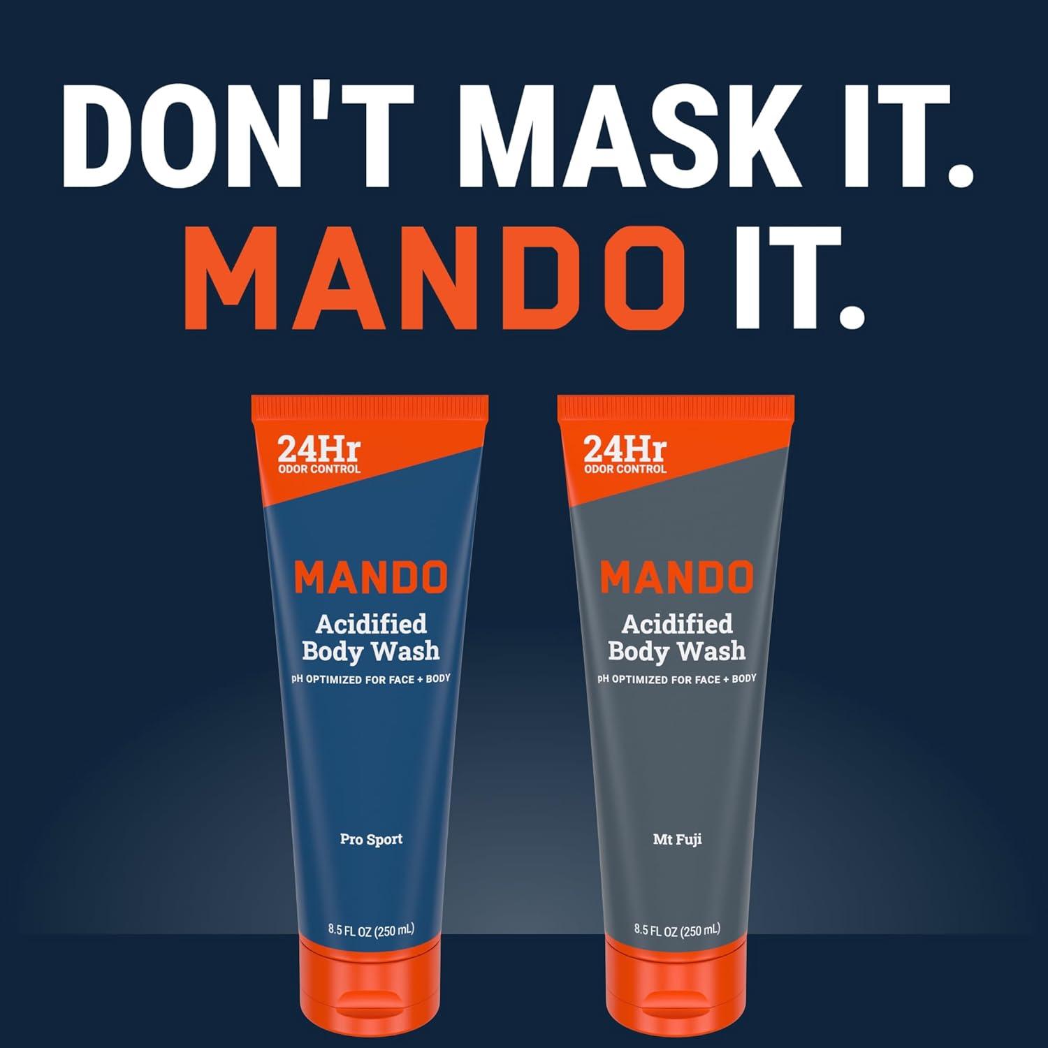 image:imageMando Odor Shield Body Wash 24 Hour Control Removes Odor Better than Soap SLS and Paraben Free Skin Safe 85 Ounce Pro SportPro Sport Mt Fuji