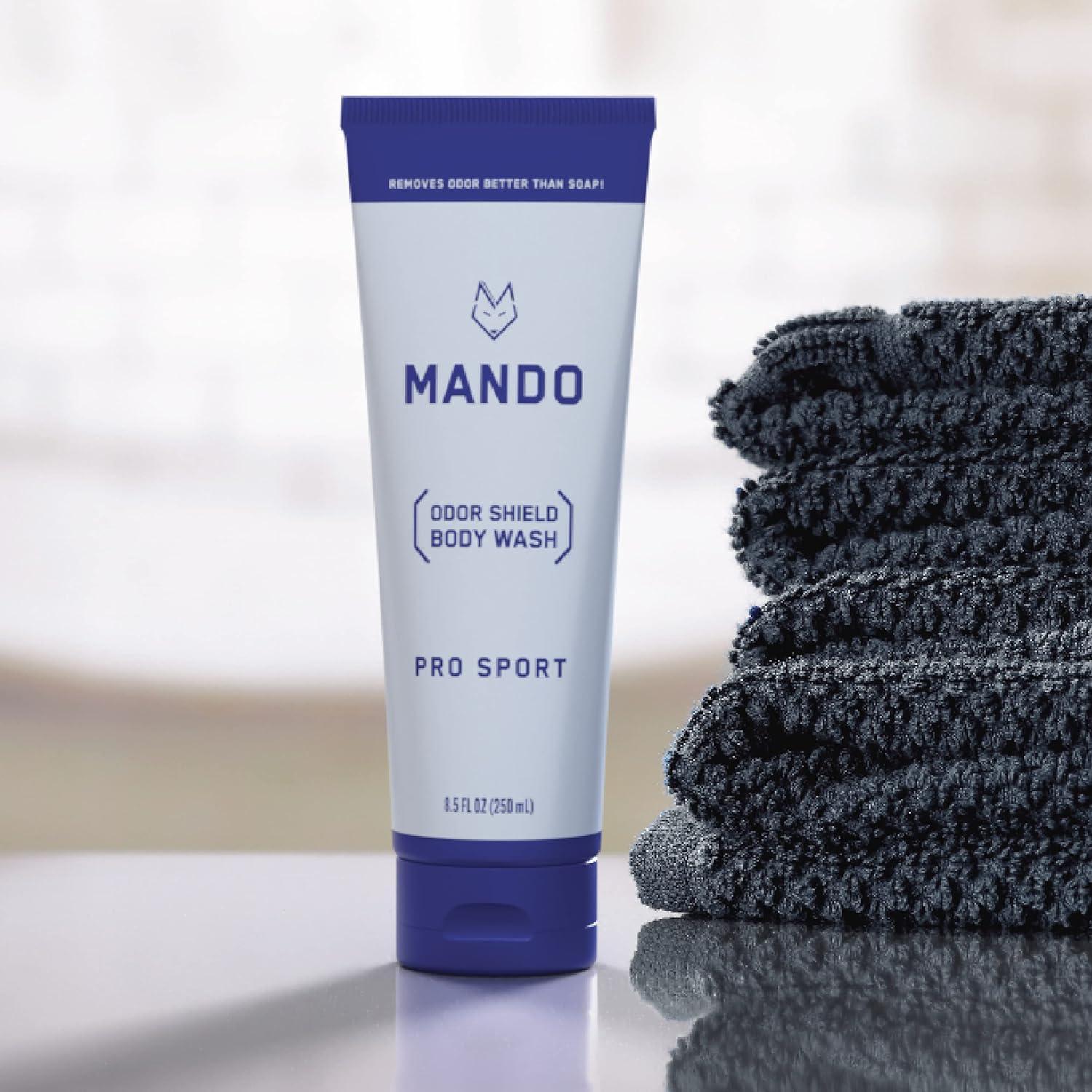 image:imageMando Odor Shield Body Wash 24 Hour Control Removes Odor Better than Soap SLS and Paraben Free Skin Safe 85 Ounce Pro SportPro Sport
