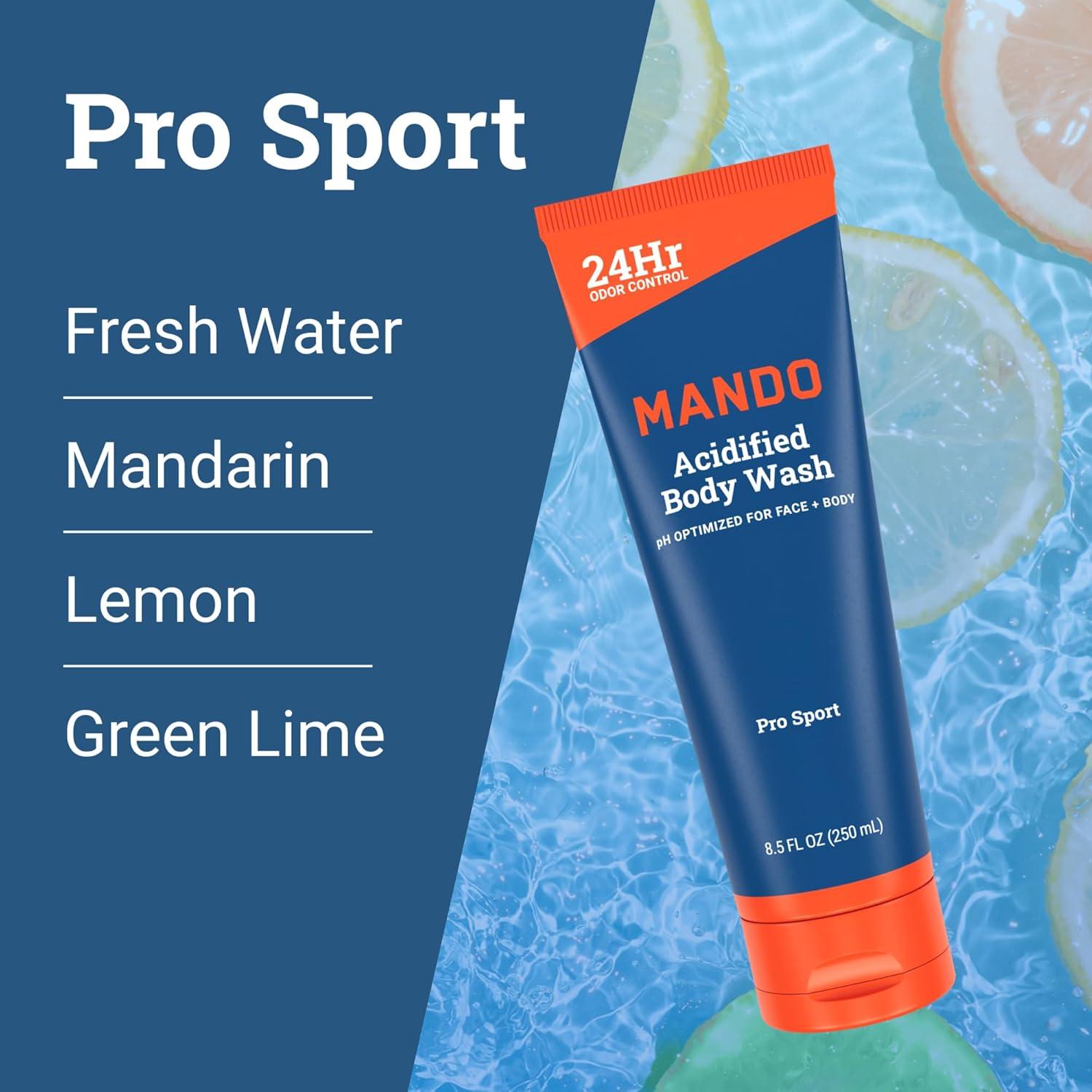 image:imageMando Odor Shield Body Wash 24 Hour Control Removes Odor Better than Soap SLS and Paraben Free Skin Safe 85 Ounce Pro SportPro Sport