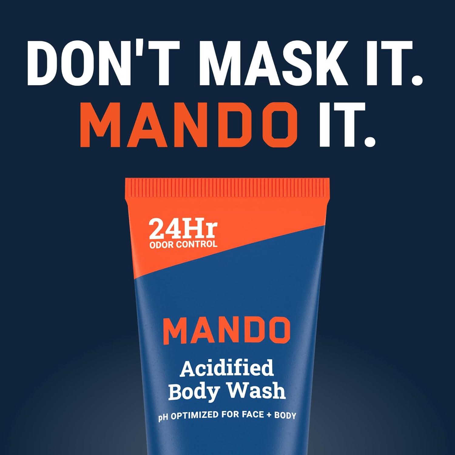 image:imageMando Odor Shield Body Wash 24 Hour Control Removes Odor Better than Soap SLS and Paraben Free Skin Safe 85 Ounce Pro SportPro Sport