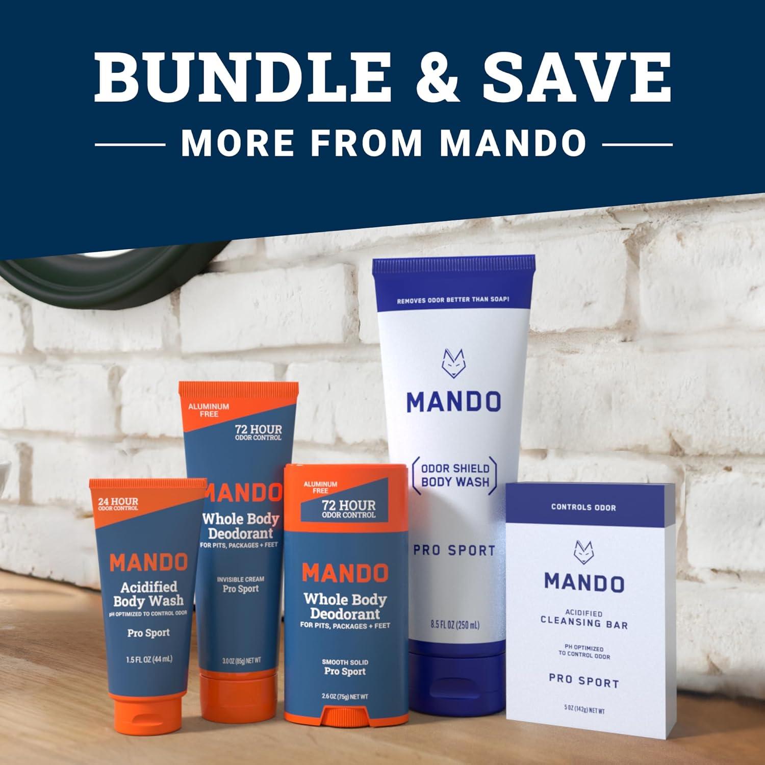 image:imageMando Odor Shield Body Wash 24 Hour Control Removes Odor Better than Soap SLS and Paraben Free Skin Safe 85 Ounce Pro SportPro Sport