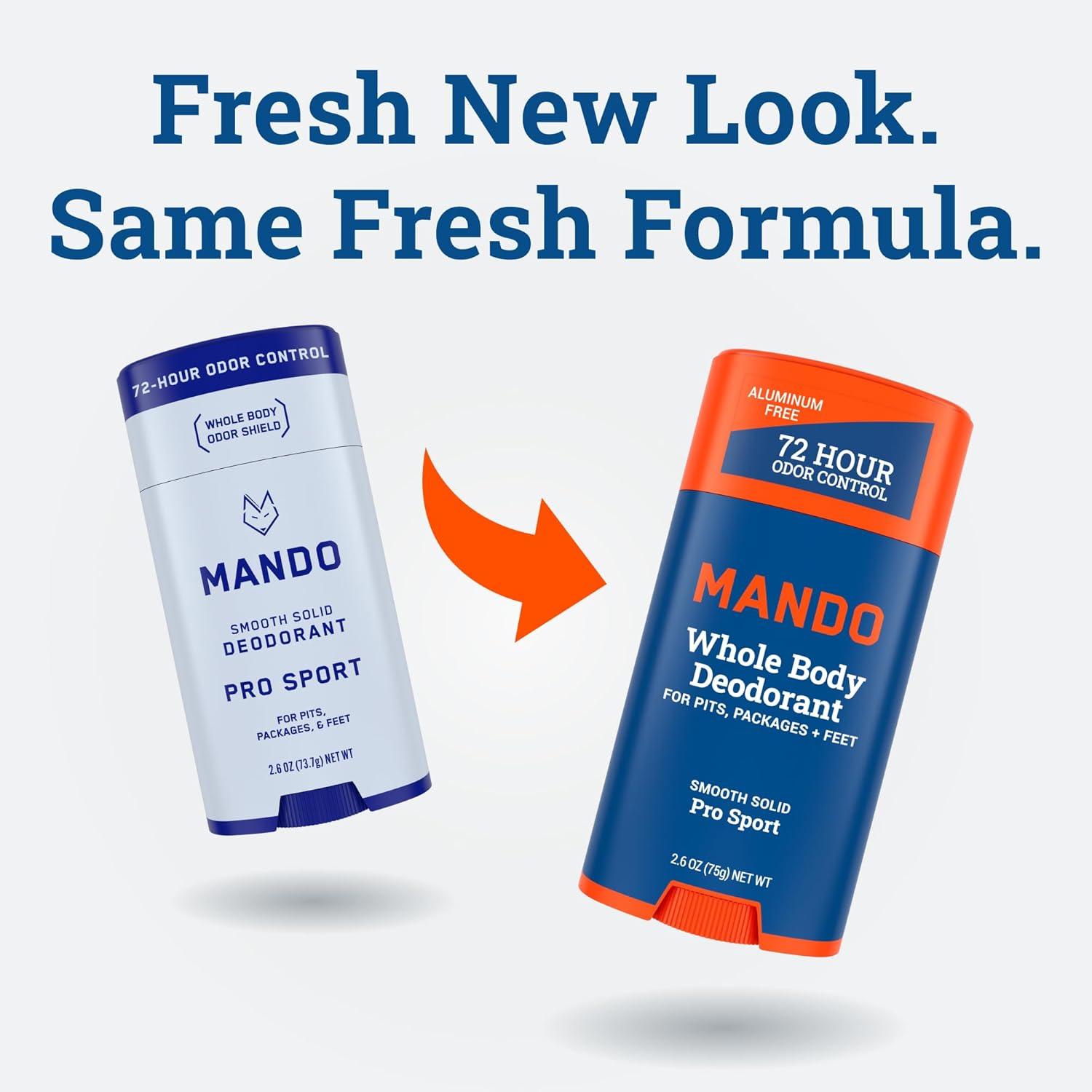 image:imageMando Whole Body Deodorant Invisible Cream Tube and Solid Stick 72 Hour Odor Control Aluminum Free Baking Soda Free Skin Safe 30 Ounce Tube and 26 Ounce Solid Stick Bundle Mt FujiPro Sport