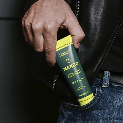 image:imageMando Whole Body Deodorant For Men Invisible Cream 72 Hour Odor Control Aluminum Free Baking Soda Free Skin Safe 3 ounce Pack of 2 Mt FujiMt Fuji