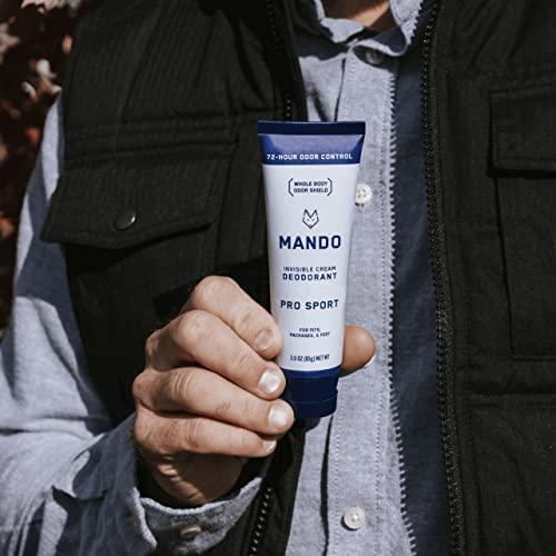 image:imageMando Whole Body Deodorant For Men Invisible Cream 72 Hour Odor Control Aluminum Free Baking Soda Free Skin Safe 3 ounce Pack of 2 Mt FujiPro Sport