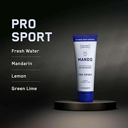 image:imageMando Whole Body Deodorant For Men Invisible Cream 72 Hour Odor Control Aluminum Free Baking Soda Free Skin Safe 3 ounce Pack of 2 Mt FujiPro Sport