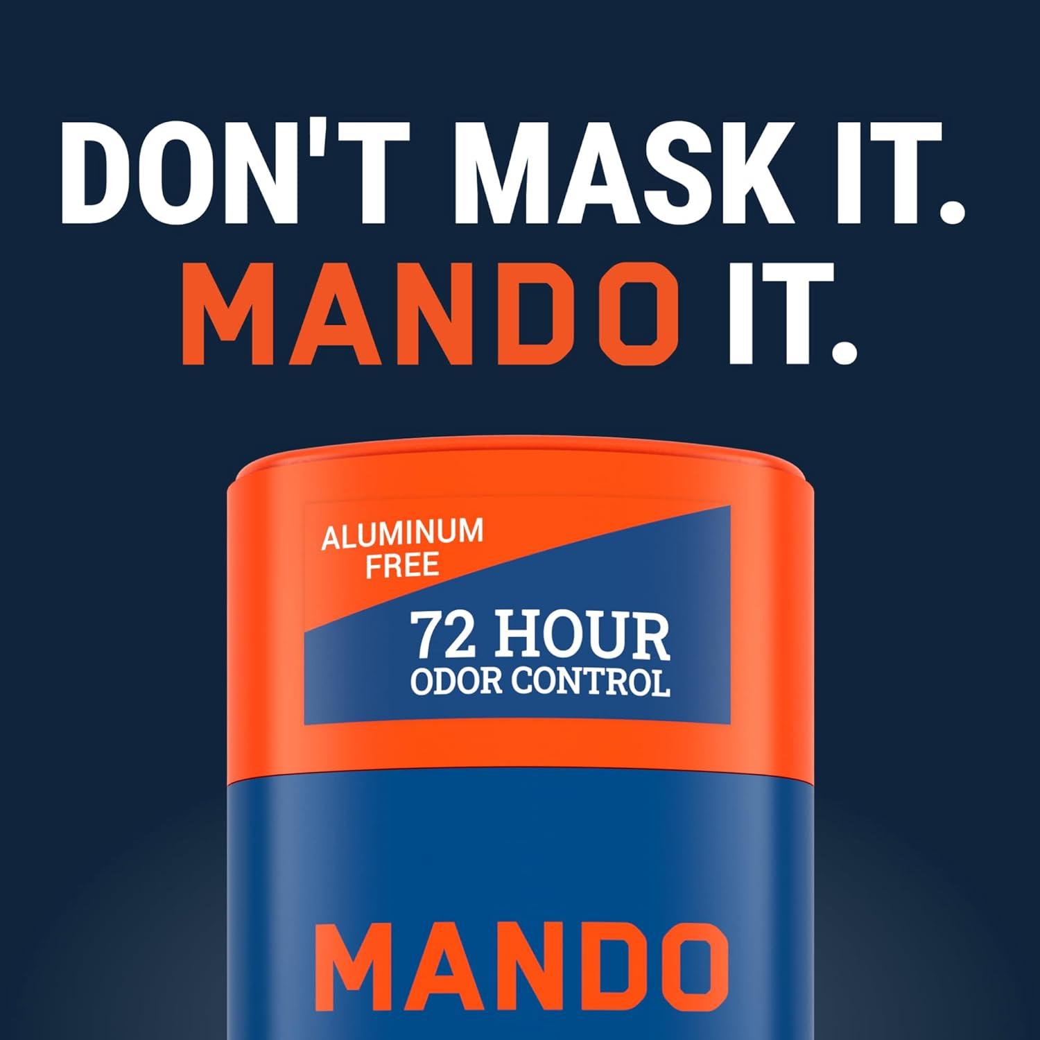 image:imageMando Whole Body Deodorant For Men Smooth Solid Stick 72 Hour Odor Control Aluminum Free Baking Soda Free Skin Safe 26 Ounce Pack of 2 Bourbon LeatherPro Sport
