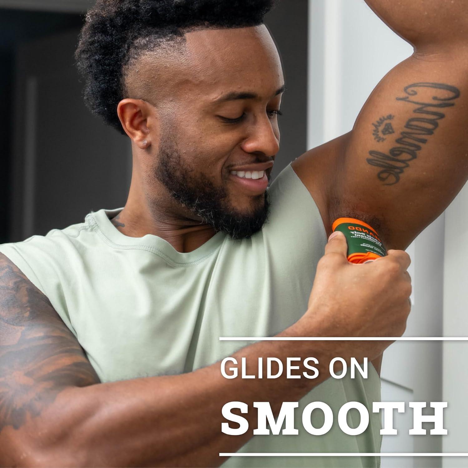 image:imageMando Whole Body Deodorant For Men Smooth Solid Stick 72 Hour Odor Control Aluminum Free Baking Soda Free Skin Safe 26 Ounce Pack of 2 Bourbon LeatherCedar Grove