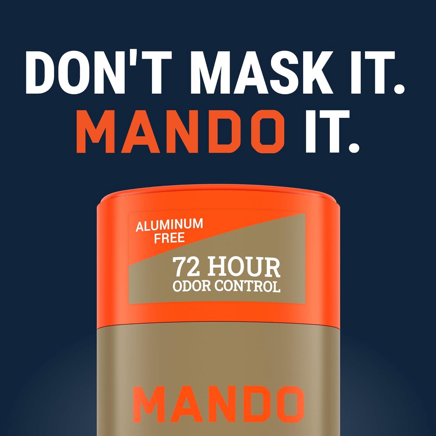 image:imageMando Whole Body Deodorant For Men Smooth Solid Stick 72 Hour Odor Control Aluminum Free Baking Soda Free Skin Safe 26 Ounce Pack of 2 Bourbon LeatherUnscented
