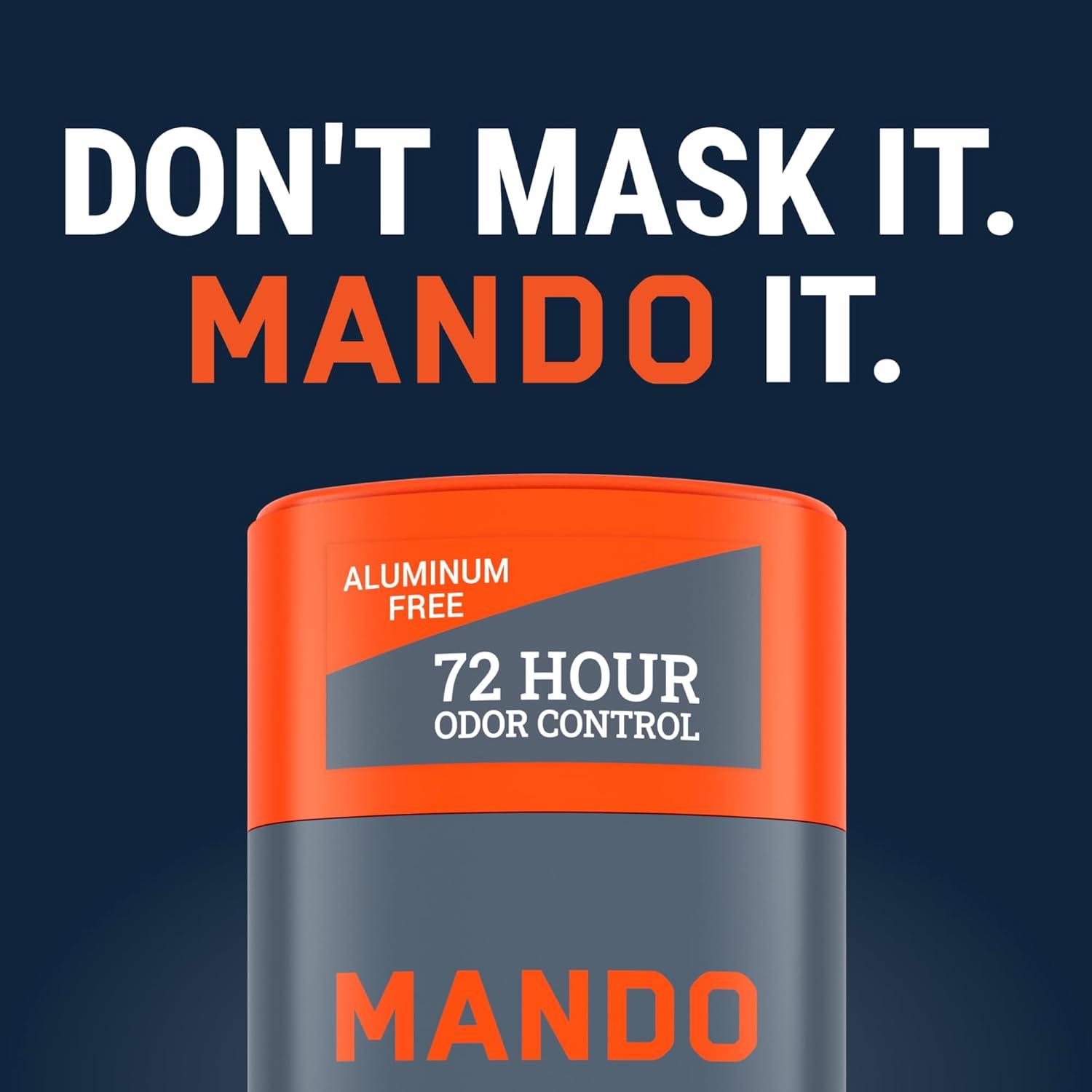 image:imageMando Whole Body Deodorant For Men Smooth Solid Stick 72 Hour Odor Control Aluminum Free Baking Soda Free Skin Safe 26 Ounce Pack of 2 Bourbon LeatherMt Fuji
