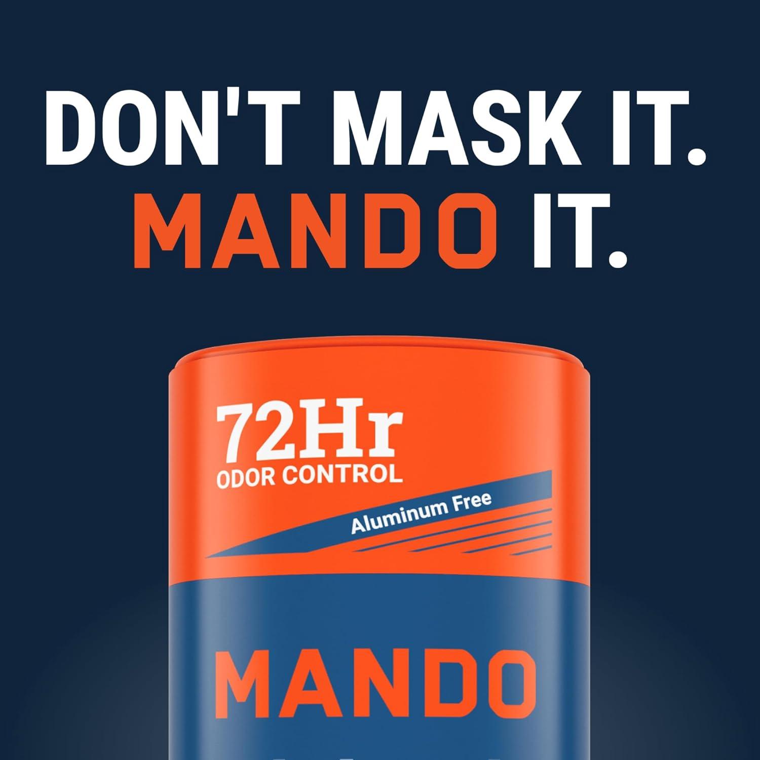 image:imageMando Whole Body Deodorant For Men Smooth Solid Stick 72 Hour Odor Control Aluminum Free Baking Soda Free Skin Safe 26 Ounce Pack of 2 Bourbon LeatherMt Fuji Pro Sport