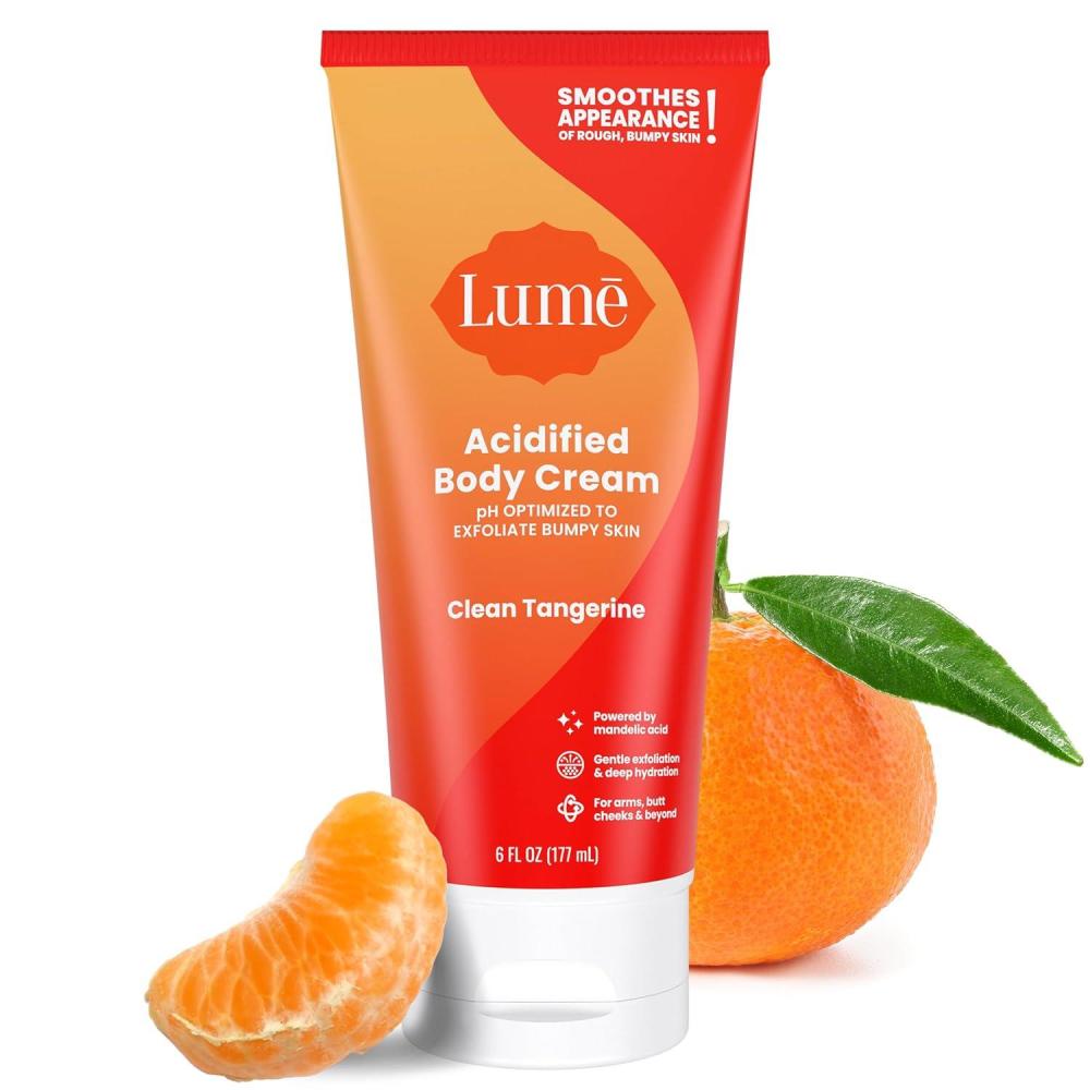 image:imageLume Acidified Body Cream Smooth Appearance of Rough Bumpy Skin Paraben Free Lanolin Free Skin Safe 6 ounce Clean Tangerine