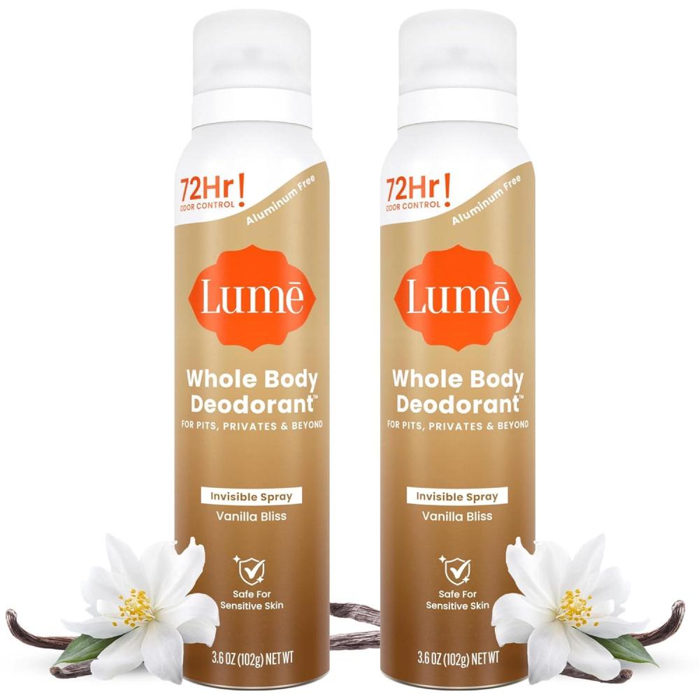 image:imageLume Invisible Spray Deodorant For Women  Whole Body Deodorant Spray  72 Hr Odor Control  Ozone Friendly Natural Propellant  Aluminum amp Baking Soda Free Skin Loving  36 ounce UnscentedVanilla Bliss