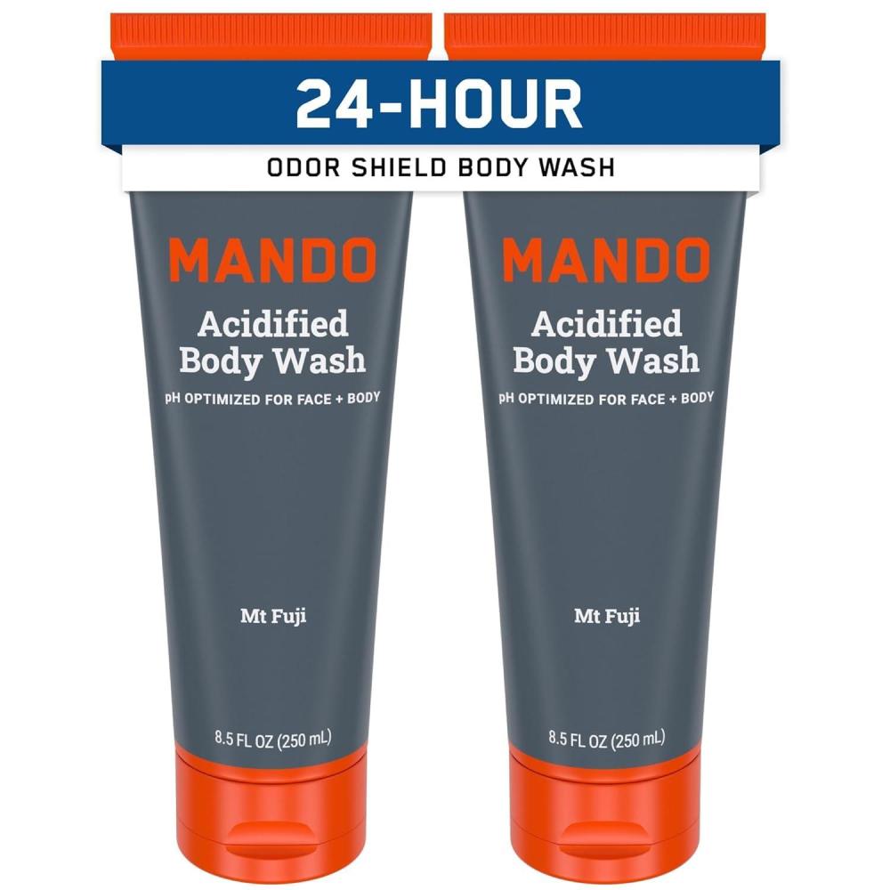 image:imageMando Odor Shield Body Wash 24 Hour Control Removes Odor Better than Soap SLS and Paraben Free Skin Safe 85 Ounce Pro SportMt Fuji