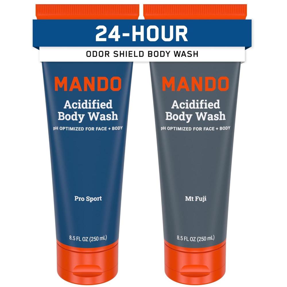 image:imageMando Odor Shield Body Wash 24 Hour Control Removes Odor Better than Soap SLS and Paraben Free Skin Safe 85 Ounce Pro SportPro Sport Mt Fuji