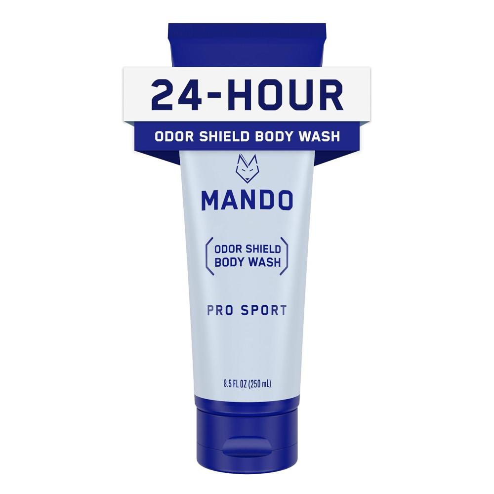 image:imageMando Odor Shield Body Wash 24 Hour Control Removes Odor Better than Soap SLS and Paraben Free Skin Safe 85 Ounce Pro SportPro Sport