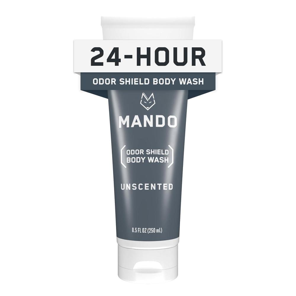image:imageMando Odor Shield Body Wash 24 Hour Control Removes Odor Better than Soap SLS and Paraben Free Skin Safe 85 Ounce Pro SportUnscented