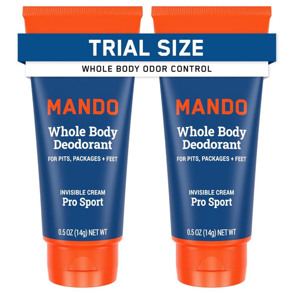 image:imageMando Whole Body Deodorant For Men Invisible Cream 72 Hour Odor Control Aluminum Free Baking Soda Free Skin Safe 3 ounce Pack of 2 Mt FujiPro Sport