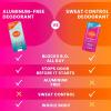 Lume Deodorant Plus Sweat Control – Smooth Solid Stick – Maximum Strength Antiperspirant – 72 Hour Odor And Sweat Control – Baking Soda Free, Skin Loving – 2.6 ounce (Fresh Spring) Pack of 2(Unscented)