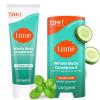 Lume Whole Body Deodorant – Invisible Cream – 72 Hour Odor Control – Aluminum Free, Baking Soda Free, Skin Safe – 3.0 Ounce Tube and 2.6 Ounce Solid Stick Bundle (Soft Powder)(Minted Cucumber)