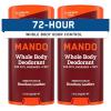 Mando Whole Body Deodorant For Men – Smooth Solid Stick – 72 Hour Odor Control – Aluminum Free, Baking Soda Free, Skin Safe – 2.6 Ounce (Pack of 2) – Bourbon Leather(Bourbon Leather)
