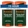 Mando Whole Body Deodorant For Men – Smooth Solid Stick – 72 Hour Odor Control – Aluminum Free, Baking Soda Free, Skin Safe – 2.6 Ounce (Pack of 2) – Bourbon Leather(Clover Woods)