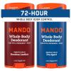 Mando Whole Body Deodorant For Men – Smooth Solid Stick – 72 Hour Odor Control – Aluminum Free, Baking Soda Free, Skin Safe – 2.6 Ounce (Pack of 2) – Bourbon Leather(Bourbon Leather & Pro Sport)