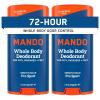 Mando Whole Body Deodorant For Men – Smooth Solid Stick – 72 Hour Odor Control – Aluminum Free, Baking Soda Free, Skin Safe – 2.6 Ounce (Pack of 2) – Bourbon Leather(-Pro Sport)