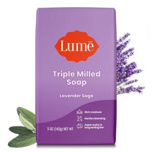 Lume Triple Milled Bar Soap – Rich Moisture & Gentle Cleansing – Paraben Free, Phthalate Free, Skin Safe – 5 ounce (Pack of 4) (Peony Rose)(Lavender Sage)