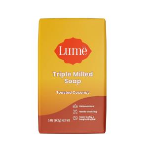 Lume Triple Milled Bar Soap – Rich Moisture & Gentle Cleansing – Paraben Free, Phthalate Free, Skin Safe – 5 ounce (Pack of 4) (Peony Rose)(Toasted Coconut)