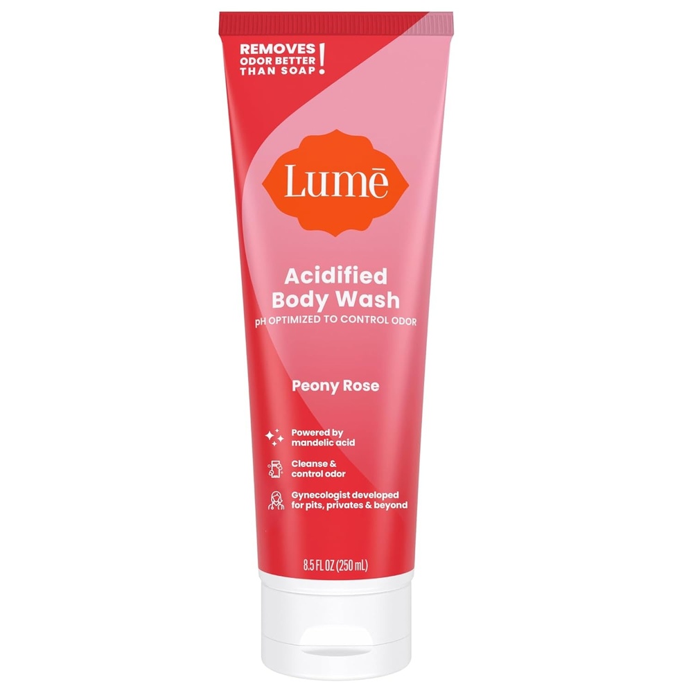 image:imageLume Acidified Body Wash  24 Hour Odor Control  Removes Odor Better than Soap  Moisturizing Formula  Formulated Without SLS or Parabens  OBGYN Developed  85 ounce Peony RosePeony Rose