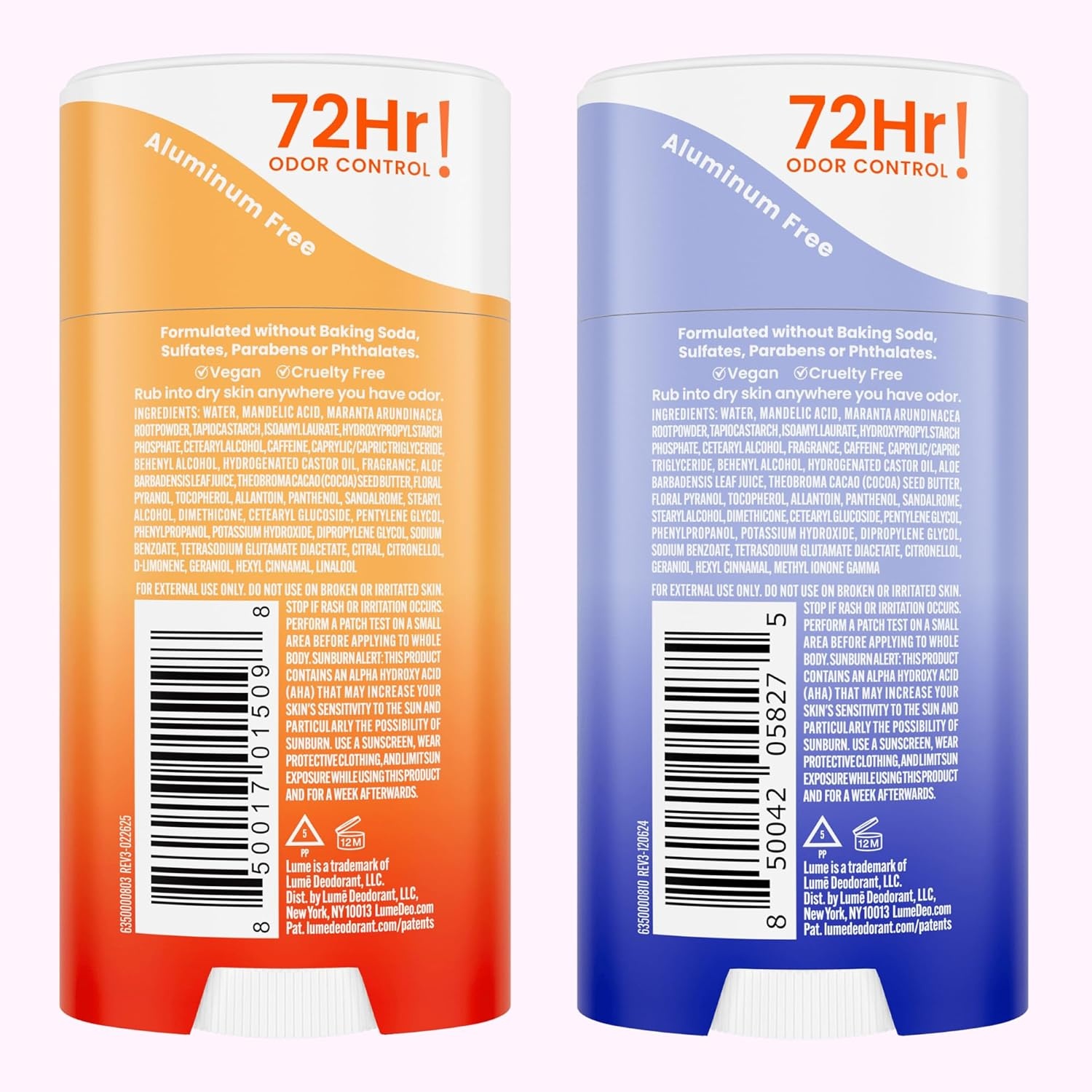 image:imageLume Whole Body Deodorant Invisible Cream Stick 72 Hour Odor Control Doctor Developed Aluminum Free Baking Soda Free and Skin Loving 22 Ounce 2 pack Soft Powder amp Clean TangerineClean Tangerine Soft Powder