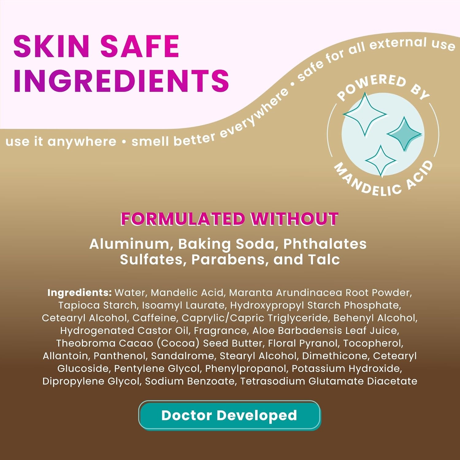 image:imageLume Whole Body Deodorant Invisible Cream Stick 72 Hour Odor Control Doctor Developed Aluminum Free Baking Soda Free and Skin Loving 22 Ounce 2 pack Soft Powder amp Clean TangerineVanilla Bliss